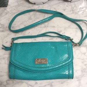 Nine West Turquoise Clutch with removable strap